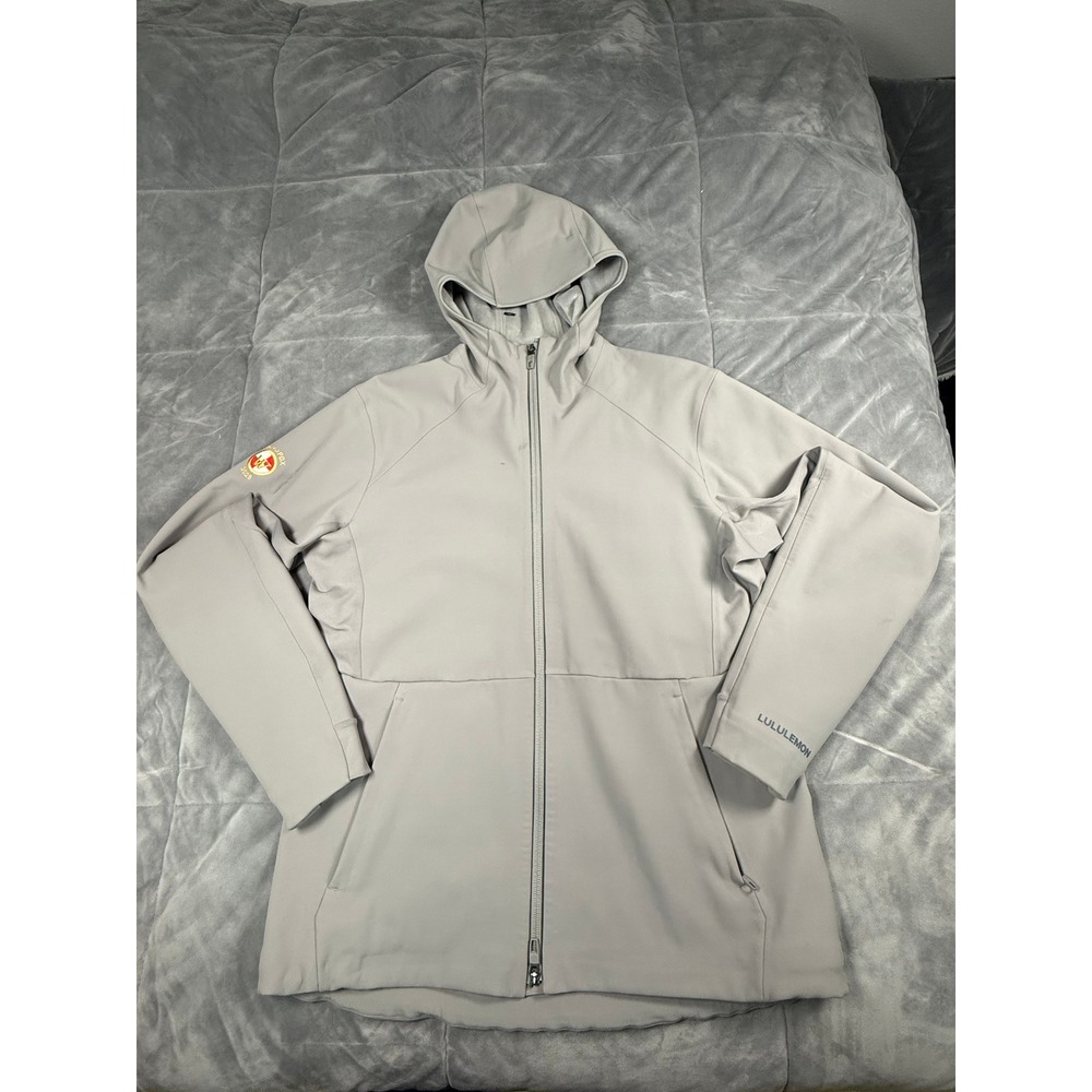 Lululemon Mens Sojourn Hooded Jacket Light Gray Full Zip Team Fox 2023 Size L